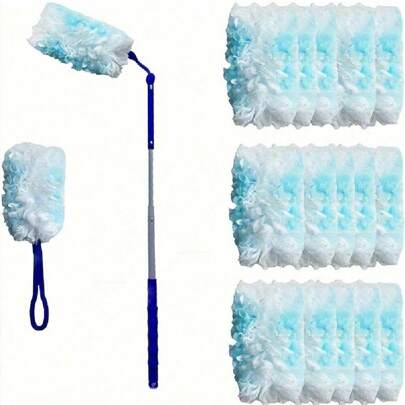 1 Set, Spolverino elettrostatico monouso, Spazzola per la pulizia elettrostatica senza polvere, Spolverino in piuma di pollo monouso per la pulizia della fessura, Accessori per la pulizia domestica, Attrezzi per la pulizia, Accessori per la casa essenziali per gli appartamenti, Accessori essenziali per i dormitori universitari