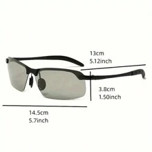 Men's Color-Changing Fashion Glasses For Both Day And Night Driving Riding Outdoor Sports Glasses Beach Accessories Glasses Shades Looks Street Style And Suit For Sweater Jacket Sweatshirt Hoodie Leather Pants And Cargo Pants For Summer Beach Vacation,Outdoor,Travel