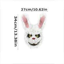 1 pieza Máscara de conejo sangriento para fiesta, máscara de oso horroroso de peluche para disfraz de cosplay - Multicolor - Ver 2