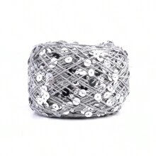 50/Ball 140M Hand Knitting Yarn 3mm+6mm Sequins Yarn DIY For Woman Woollen Sweater Hat Scarf - Multicolor - View 16