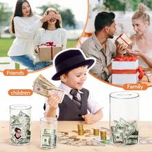 成人用儲蓄罐，透明成人/兒童儲蓄罐（必須破壞才能打開），無法打開的亞克力儲蓄罐 - 透明 - 查看 8