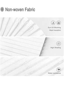 1pc Zebra Roller Blind Room Darkening Window Curtain, Suitable For French Doors And Windows In Kitchens And Bathrooms, Wave Shaped Pleated Sun Shade Cut To Size Short Window Curtain - White - View 10
