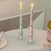 3个/6个装玻璃锥形烛台，适用于柱状锥形茶蜡，透明水晶玻璃烛台，优雅祈祷蜡烛锥形烛台，适用于婚礼、派对、冥想、装饰和用餐、万圣节、恐怖、秋季、节日、假日、冬季、房间装饰、生日、毕业礼物 - 無色 - 查看 4