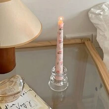 3个/6个装玻璃锥形烛台，适用于柱状锥形茶蜡，透明水晶玻璃烛台，优雅祈祷蜡烛锥形烛台，适用于婚礼、派对、冥想、装饰和用餐、万圣节、恐怖、秋季、节日、假日、冬季、房间装饰、生日、毕业礼物 - 無色 - 查看 8