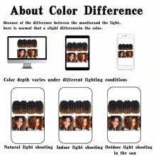 12英寸牙買加彈簧編織髮型，自然黑色彈簧髮型短款預編曲鬆緊編織髮型 - 漸層 - 查看 6