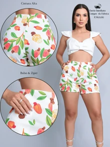 Women Shorts - trắng - Xem 2