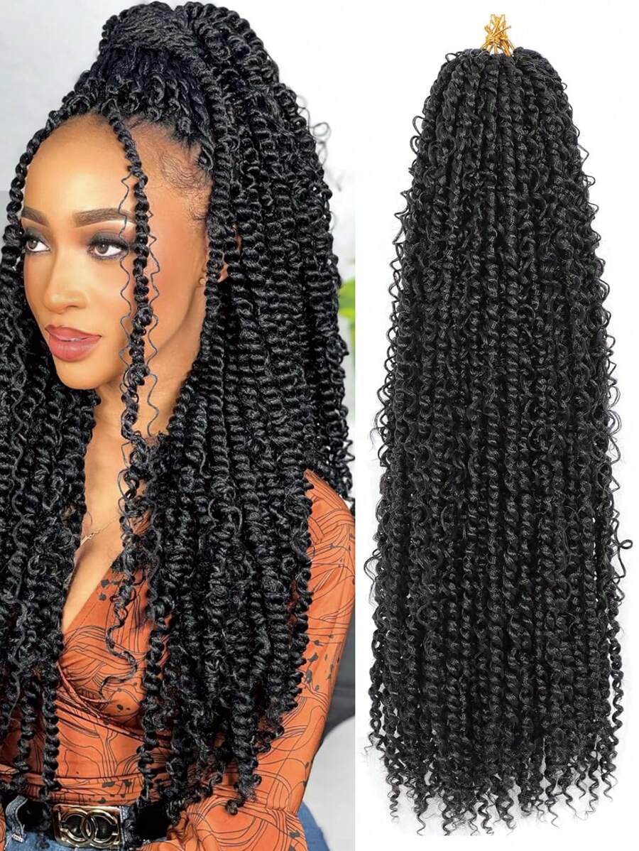 Boho Crochet Passion Twist Hair Pre Looped 22 Inch Goddess Passion