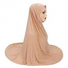 Modest Hijab Full Coverage Breathable Instant Hijabs, Convenient Elastic Sweat-Absorbent Muslim Headscarf For Women, Plus Size - Multicolor - View 11