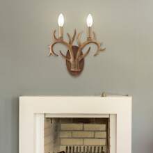 JONATHAN Y O'akley 13.25" 2-Light Southwestern Bohemian Resin/Iron Faux Antler LED Sconce