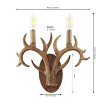 JONATHAN Y O'akley 13.25" 2-Light Southwestern Bohemian Resin/Iron Faux Antler LED Sconce