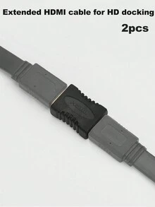 2pcs Black HDMI-Compatible Female To Female Coupler Adapter - Black - View 3