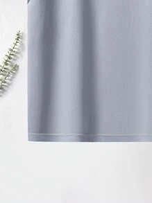 男友风男士夏季跑步健身运动冰丝速干降温吸汗透气四面弹力高弹力运动短袖T恤短裤套装 - 灰色 - 查看 4