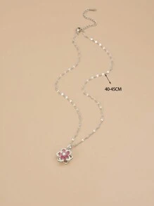 1 件不锈钢 5 瓣旋转花项链，适合女性日常佩戴，女士金色项链，高品质 18K 金项链，女士珠宝项链，万圣节礼物，圣诞节礼物，女士配饰