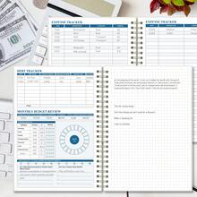 Budget Planner,Monthly Bill Planner,Hardcover Budget Notebook For Savings Debt Expense Tracking, Have Your Finances Organized,Managed Effectively,101 Sheets,8.5*6 Inches. - Lake Green - View 6