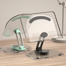亞克力360度旋轉通用多功能平板電話支架，帶有防滑折疊便攜式iPad座架，桌面支架 - 彩色 - 查看 1