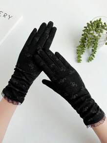 Women's Summer/Fall Anti-UV Touchscreen Driving Gloves For Electric Bike/Motorcycle, Thin And Mid-Length With Training And Stretching Function Summer - Multicolor - View 8