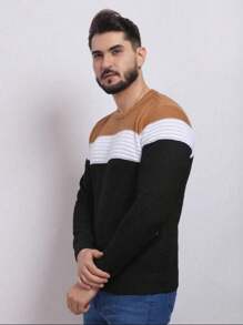 Men Sweaters - 黑與白 - 查看 5