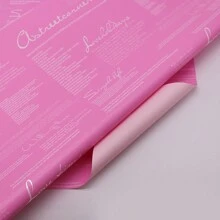 20 piezas 'Fuentes en inglés' Papel de envolver flores, papel para ramo de flores impermeable para floristería, manualidades DIY, varios colores, doble faz, papel para envolver flores, papel impermeable para ramo de flores de floristería, papel de envolver regalos, manualidades DIY - Multicolor - Ver 20