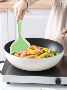 Silicone Pancake Spatula, Wide Pancake Turner Suitable For Eggs, Fish, Pizza & Steak, Heat-Resistant Kitchen Flipper For Nonstick Cookware - Green - View 3