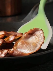 Silicone Pancake Spatula, Wide Pancake Turner Suitable For Eggs, Fish, Pizza & Steak, Heat-Resistant Kitchen Flipper For Nonstick Cookware - Green - View 5