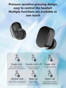 1入組時尚智能運動音樂耳機健康監測手錶，具備心率、血氧檢測、通話、付款和卡路里追踪功能 - 黑色 - 查看 6