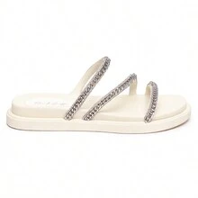 Women Flat Sandals - trắng - Xem 2