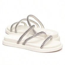 Women Flat Sandals - trắng - Xem 5