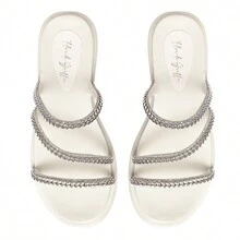 Women Flat Sandals - trắng - Xem 4
