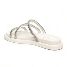 Women Flat Sandals - trắng - Xem 3