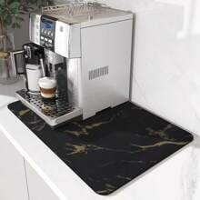 حصيرة تجفيف أطباق للمطبخ، بطانية تصريفية مقاومة للحرارة مع دعم مطاطي غير قابل للانزلاق، حصيرة قابلة للغسل سوبر ماصة للمطبخ مخفية البقع ، حامل أطباق سهل التنظيف