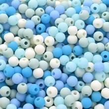 6mm/8mm Mờ Pha trộn Màu sắc Acrylic Hạt tròn Đối với Đồ trang sức , Mờ Những quả bóng Phấn màu Hạt Lỏng lẻo Spacer Đối với Vòng tay Vòng Cổ Làm Đồ thủ công DIY - Nhiều màu - Xem 26
