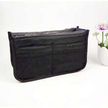 1pc  Storage Double Zipper Functional Organizer Bag Storage Liner Bag - Black - View 2