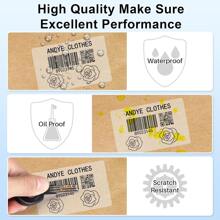 Phomemo 3 Rollen transparente thermische Etikettenpapierrollen, 40x60mm (1,57"x2,36"), 130 Etiketten/Rolle, quadratisches Etikett, Mehrzweck-Etikett für Phomemo M100/M102/M108/M120/M160/M110/M220/M120/M200/M221/M150/M250/M260/M421 Etikettendrucker, klares selbstklebendes thermisches Druckerpapier perfekt für Kleidungsetiketten, Preisschilder, Kategorieaufkleber