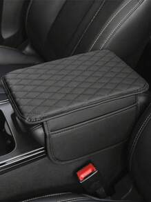 1pc Premium PU Leather Car Armrest Pad With Handy Storage Bag - Elevated Comfort, Universal Fit, Ideal For All Seasons, Enhances Car Interior