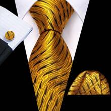 Men Formal Ties Pink Green Purple Blue Striped Wedding Tie And Handkerchief Square Set Vintage Necktie - Multicolor - View 9