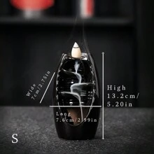 1 Lò đốt hương gốm chảy ngược, màu xanh, Lò đốt hương thác nước cỡ nhỏ/trung bình/lớn, Quà tặng trang trí nhà cho bạn bè - Nhiều màu - Xem 14