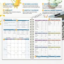 Budget Planner,Monthly Bill Planner,Hardcover Budget Notebook For Savings Debt Expense Tracking, Have Your Finances Organized,Managed Effectively,101 Sheets,8.5*6 Inches. - Lake Green - View 5