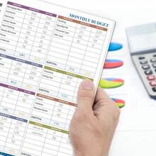 Budget Planner,Monthly Bill Planner,Hardcover Budget Notebook For Savings Debt Expense Tracking, Have Your Finances Organized,Managed Effectively,101 Sheets,8.5*6 Inches. - Lake Green - View 7