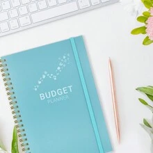 Budget Planner,Monthly Bill Planner,Hardcover Budget Notebook For Savings Debt Expense Tracking, Have Your Finances Organized,Managed Effectively,101 Sheets,8.5*6 Inches. - Lake Green - View 8