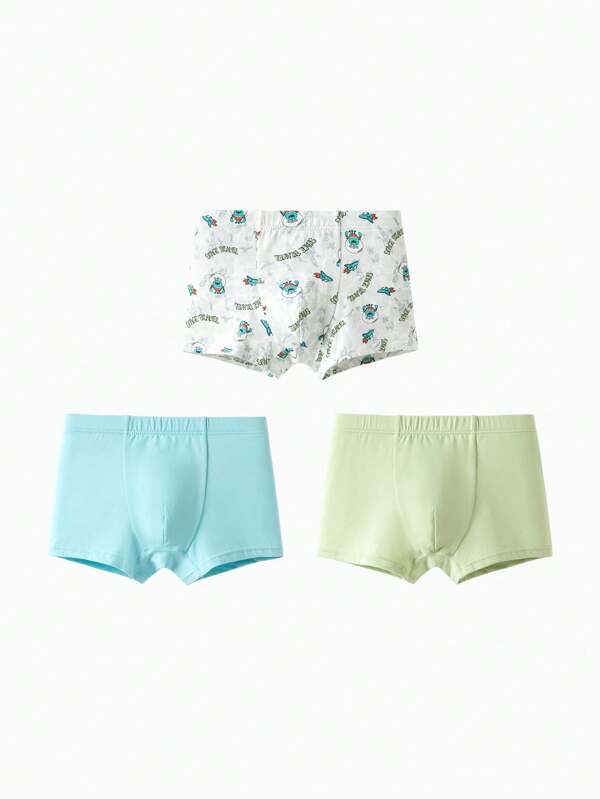 Balabala Tween Boys Underwear:  Boxer Shorts For Children, Comfortable And Antibacterial, Pack Of 3 For Toddlers And Big Kids