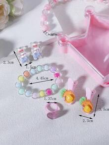 1套高端公主系列粉色手提盒包裝套裝，是孩子完美禮物 - 彩色 - 查看 11