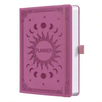 สมุดแพลนเนอร์รายวันแบบไม่มีวันที่ปกหนัง, A5 ปกแข็ง 7 เดือน, 300 หน้า, การวางแผนรายสัปดาห์ & รายเดือน, บันทึกประสิทธิภาพ, ออกแบบมาสำหรับผู้ป่วย ADHD, ช่วยเรื่องสมาธิและการจัดการเวลา, สิ่งจำเป็นสำหรับเปิดเทอม