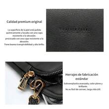 Women's mobile phone bag stylish simple single shoulder crossbody bag - Negro - Ver 2