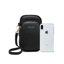 Women's mobile phone bag stylish simple single shoulder crossbody bag - Negro - Ver 5