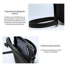 Women's mobile phone bag stylish simple single shoulder crossbody bag - Negro - Ver 3