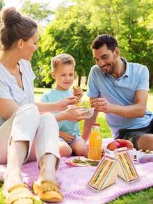 1/2pcs Portable Triangle Sandwich Box, Washable, Sandwich Container - Clear - View 3