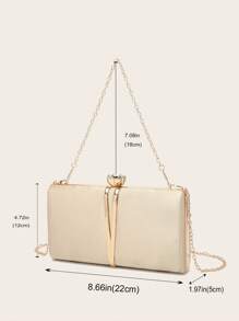 Women Evening Clutch Bag Bridal Wedding Gold Satin Fashion Metal V-Shaped Decoration Purses For Women Prom With Detachable Metal Chain For Wedding And Party Shoulder Bag For Women Clutch Purses For Ladies Bag Women's Handheld Evening Bag Versatile Glitter Handheld Bag Cocktail Party Wedding New Wallet Banquet Bag