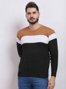 Men Sweaters - 黑與白 - 查看 2