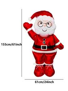 1 件 64 英寸超大圣诞老人圣诞派对装饰底座站立指南气球，圣诞节 - 站立155cm聖誕老人 - 查看 2