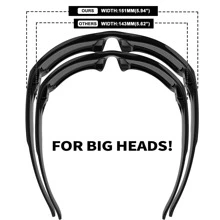 MAXJULI Polarized Wrap Around Sports Fashion Glasses For Big Heads Men Women Fishing Driving Stylish Protection Sun Glasses 8232 - A4 Đen/Xanh - Xem 7